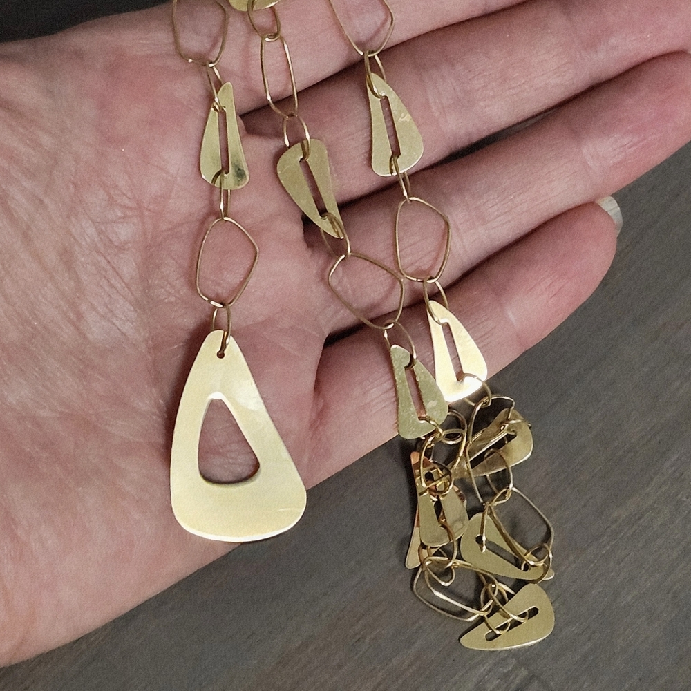 10K Gold Lariat Necklace - Picture 2 of 12
